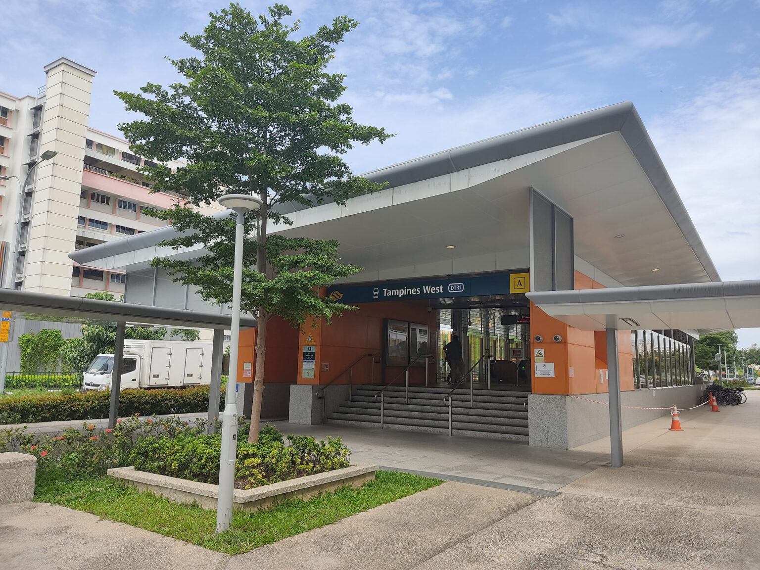 Tampines West MRT (DTL) Entrance