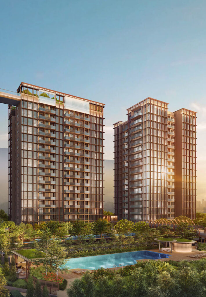 Facade of The Continuum condo, this condo is developed by Hoi Hup Realty. Hoi Hup Realty is one of the developers of Pinery Residences.